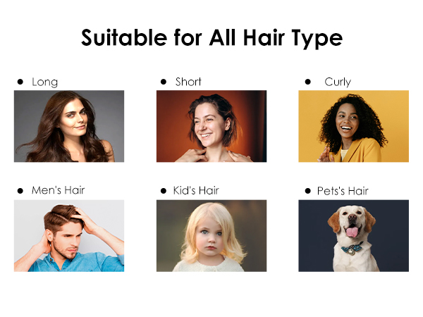 SUITABLE FOR ALL HAIR TYPES