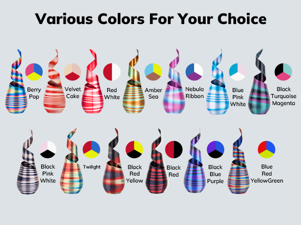 Silk PLA 3D Printer Filament, Shiny Multicolor Rainbow PLA Filament