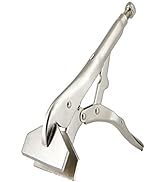 GOSWIFT 10-inch Locking Sheet Metal Clamp, Heavy Duty Sheet Metal Grip Tool, Heat-Treated Nickle ...