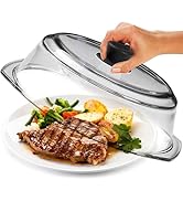 Tall Glass Microwave Splatter Cover for Food - Cookware &amp; Bakeware Serving Dish Cover, Plate Spla...