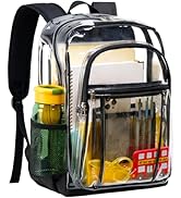 Vorspack Clear Backpack Heavy Duty - Clear Bookbag for Girls Boys Large Transparent Backpack for ...