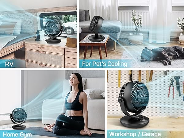 Room air circulating fan