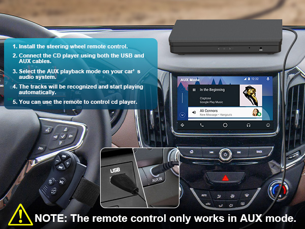 usb cd player for car