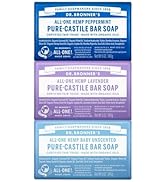 Dr. Bronner's Pure-Castile Bar Soap- Made with Regenerative Organic Oils- For Face, Body, Hair &amp; ...