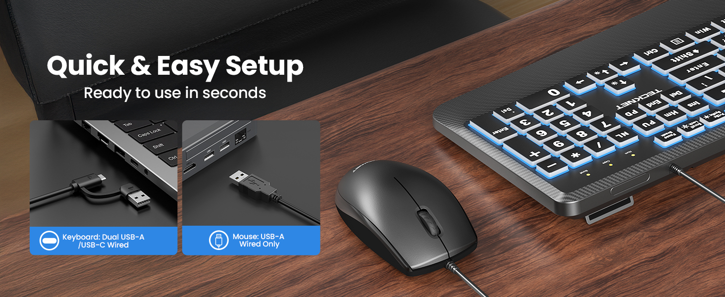 wired keyboard and mouse