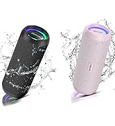 RIENOK Portable Bluetooth Speaker 30W Dual Pairing True Wireless Stereo HD Sound IPX7 Waterproof ...
