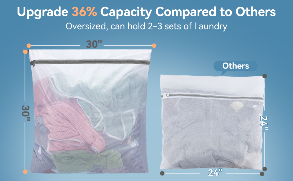 30&amp;#34;x30&amp;#34; Extra Large Laundry Bags Mesh Wash Bags