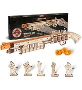 ROKR 3D Wooden Puzzle Rubber Band Guns for Adults,Toy Shotgun Model Building Kits for Adults to B...