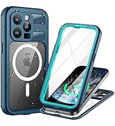 Lanhiem Magnetic for iPhone 15 Pro Case, IP68 Waterproof Dustproof Case, [Compatible with Magsafe...