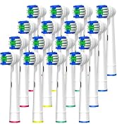 Electric Toothbrush Replacement Heads 16 Pack/Compatible Oral B Braun Replacement Brush Heads/Com...