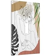 Mid Century Abstract Women Lady Boho Palm Leaf 1 Gang Light Switch Covers Decorative Unique Singl...
