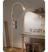 GOEBLESON Reading Floor Lamp, 74.2" Tall LED Lamp with, 360° Flexible Gooseneck &amp; Touch &amp; Remote ...