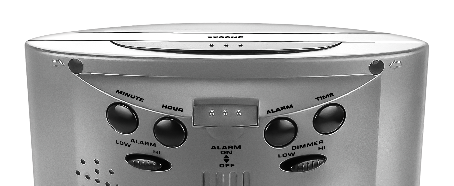 Alarm clock easy to use Ez easy to see large number swivel base 