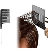 Hair Highlight Comb, Professional Hair Stylist Comb with Stainless Steel Rat Tail, Ergonomic Desi...