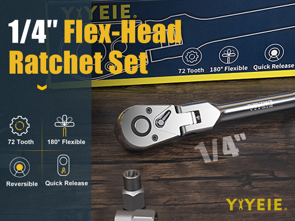1/4 ratchet flex head