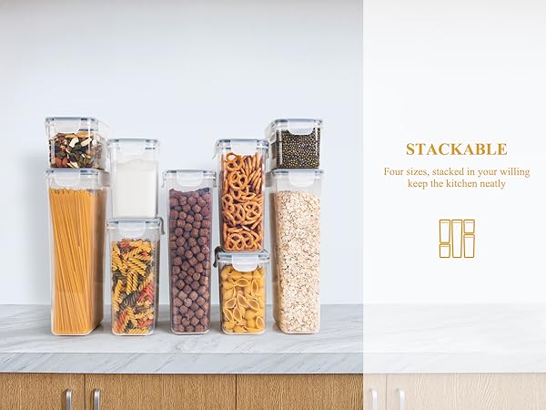 MR.SIGA 12 Pack Airtight Food Storage Container Set, Stackable