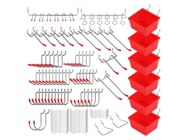 121PCS Peg Board Hooks