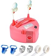 Electric Balloon Pump, NuLink Portable Dual Nozzle Electric Balloon Blower Pump with Tying Tools,...