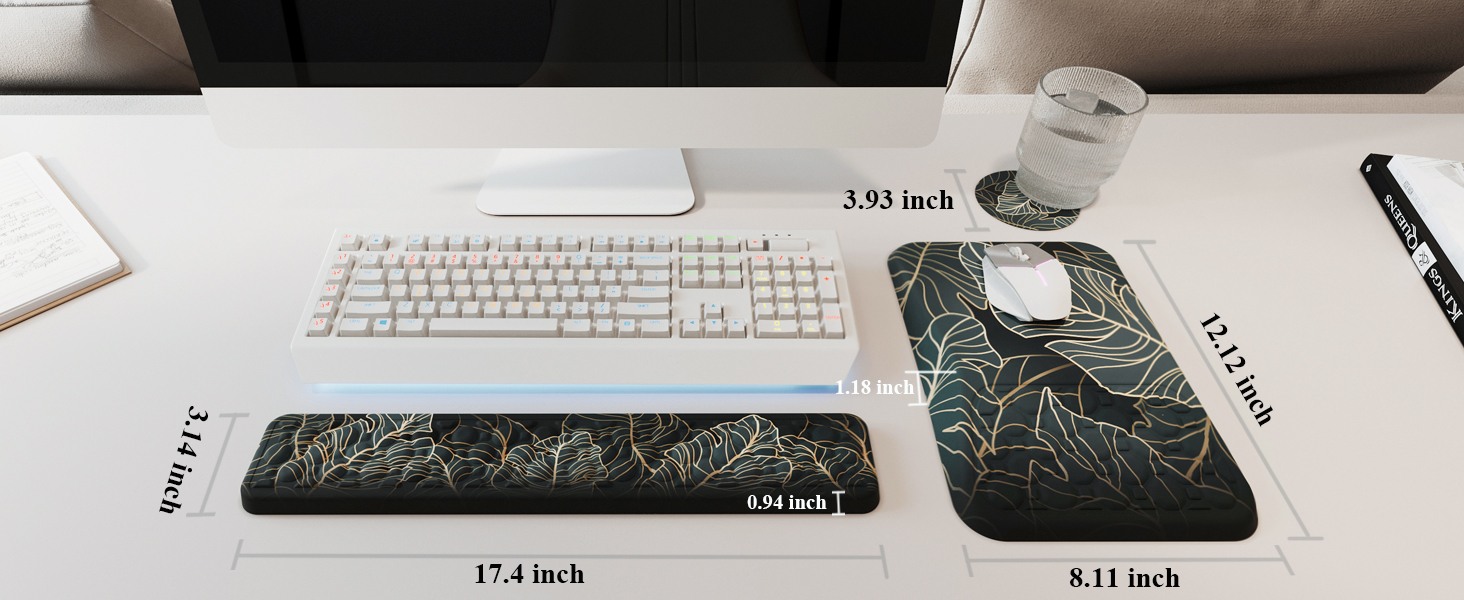 Keyboard wrist rest and mousepad