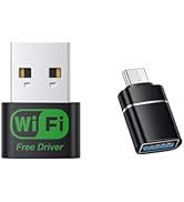 USB WiFi Adapter, Built-in high-gain Antenna,USB for PC Desktop/Laptop,Wireless Network Adapter S...