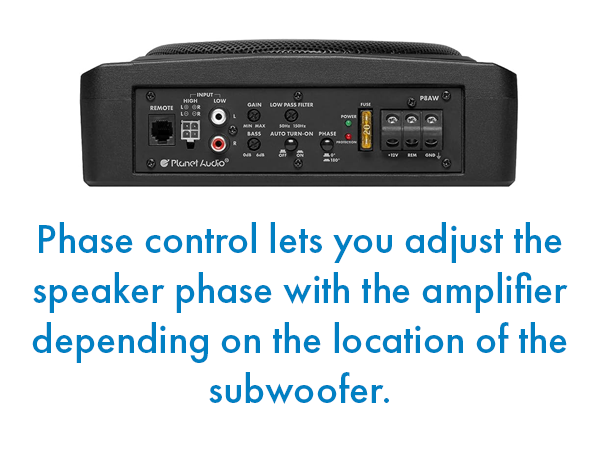 Planet Audio P8AWK Low Profile 8 Inch Under Seat Powered Car Subwoofer - 800 High Output, Built