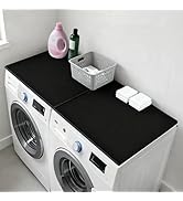 Washer Dryer Cover Mat for Top, 27x27 Inch Silicone Rubber Protect Mat Non-Slip Waterproof Heat-R...