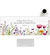 Christian Decor Large Mouse Pad Bible Verses Desk Mat, Surely Goodness and Mercy Extended Large X...