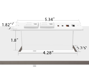Recessed Power Strip with 30W USB C