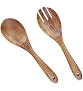 Salad Tongs, Salad Servers, Salad Tongs for Serving, AOOSY 10.2 inches Acacia Wood Serving Utensi...