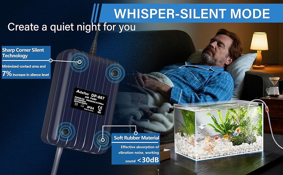 Quiet Aquarium Bubbler Aerator