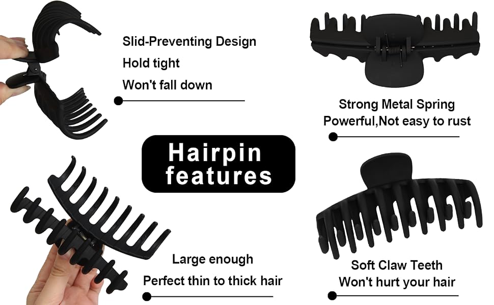 Hair Claw Clips Features