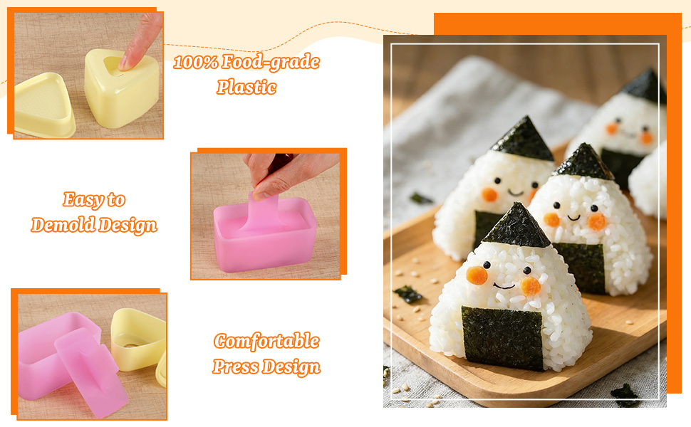 Ninsula Onigiri Mold 6P