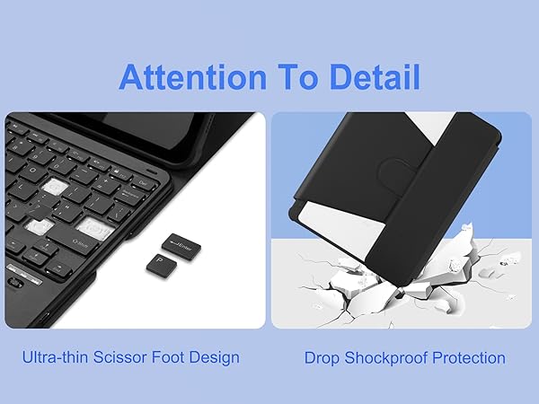 iPad 10.2/10.5 Rotating Keyboard Case - Black-2-1