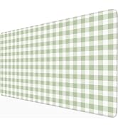 Green Checkered Gingham Desk Mat Pad XXL Large Mouse Pad Anti-Slip Big Mousepad with Stitched Edg...