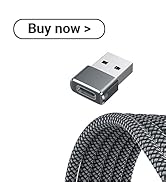 USB adapter with metal casing and USB-C port, alongside a section of black and gray braided cable or cord with visible texture pattern.