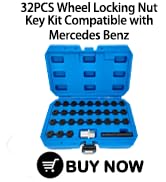 JEUCLEL 32PCS Wheel Locking Nut Key Kit Compatible with Mercedes Benz, Wheel Lock Nut Scoket Adap...