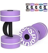 Sportneer Water Weights Aquatic Exercise Dumbbells Water Dumbbell Aerobics Workouts Set of 2 EVA ...