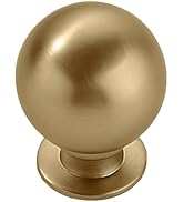 khtmeware 10 Pack 1-1/4 Inch Soild Champagne Bronze Cabinet Knobs Champagne Brass Large Heavy Dut...