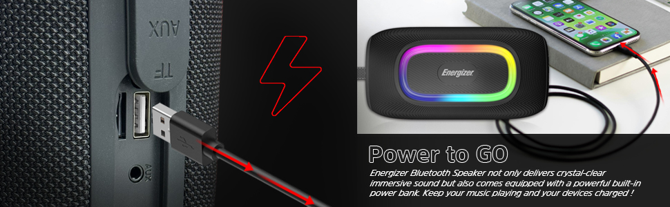 bluetooth speaker with power bank