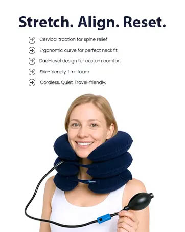cervical massager for neck pain, inflatable neck traction device, traction equipment, c collar