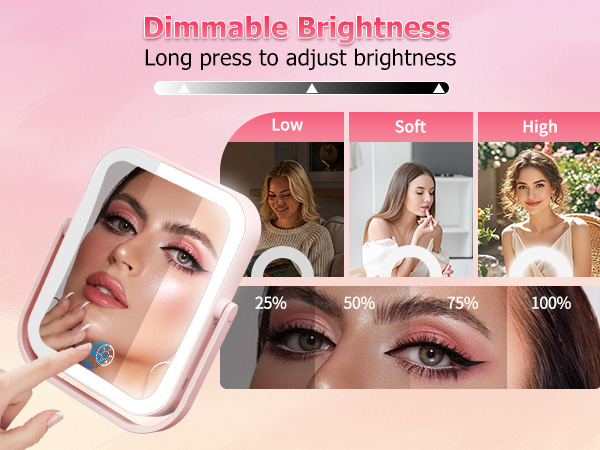 travel light up makeup mirror