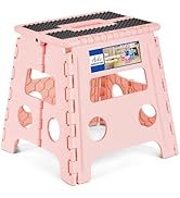 ACKO Folding Step Stool 13 inch Height Premium Heavy Duty Foldable Step Stools for Adults and Kid...