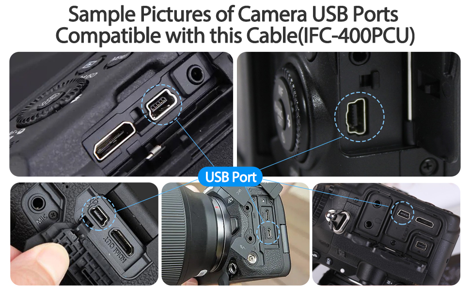 Mini USB Cable Sample for Canon Cameras