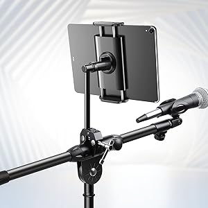 metal ipad holder for microphone stand