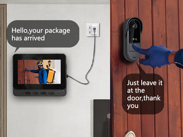 visiophon ring no wifi exterior waterproof gate Door Chime Screen Interior Videophone Audio 