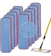 Replacement Microfiber Pad for Rubbermaid Commercial 18.5 Inch Mop Head - 10 Pack Wet &amp; Dry Comme...