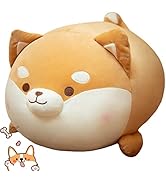 Shiba Inu Dog Plush Pillow Soft Corgi Dog Stuffed Animal Plush Kawaii Pillow for Bed Cute Corgi A...