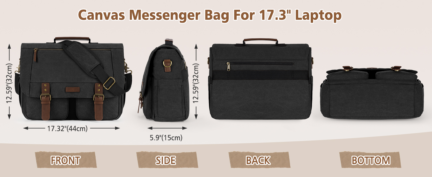 messenger bag for men canvas 15.6 17 17.3 inch laptop bag briefcases satchel bag