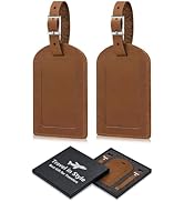 Airkit Genuine Leather Luggage Tags with Gift Box, Privacy Protection Suitcase Tags TSA Approved,...
