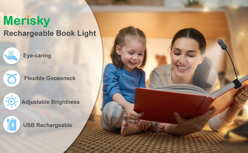book light clip on book light for reading in bed book light rechargeable book light for kids